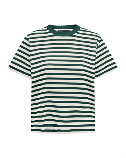 Only - ONLLivina Stripe T-shirt - June Bug/Egret
